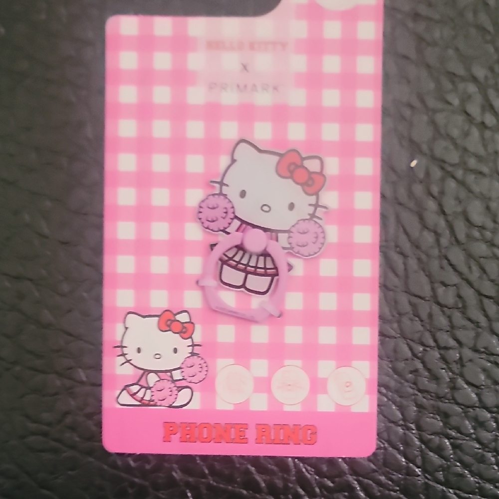 Hello Kitty Pink Checkered Phone Ring